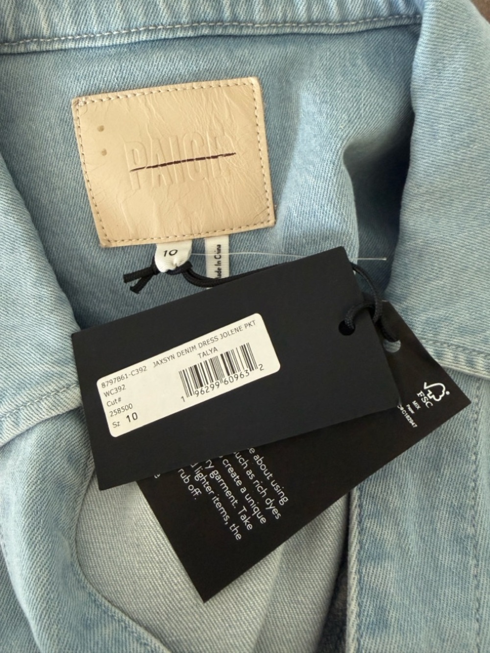 NWT Paige Jaxsyn Denim Dress Jolene Pocket Tayla - Picture 9 of 9